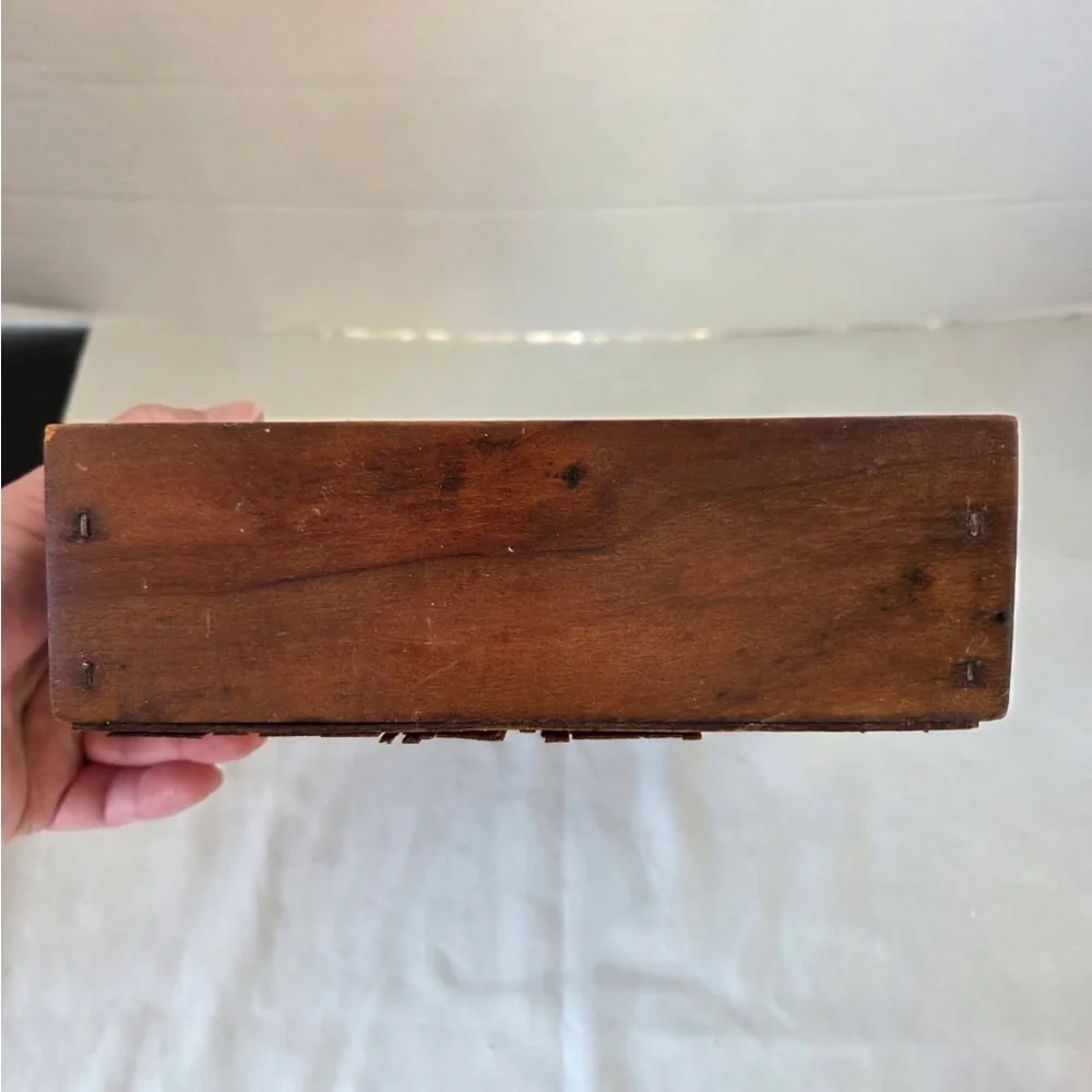 Vintage Wooden Napkin Holder Wall Mount Cottagecore Country Kitchen Floral Fig